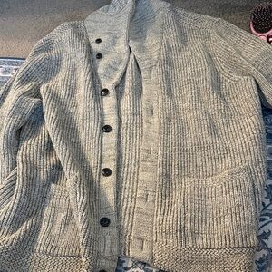 Ralph Lauren Men's Gray Cardigan Sweater